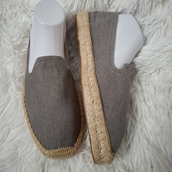 Soludos Men’s Espadrilles Sandal Gray Summer Platform Slip On Size 8 main image 5